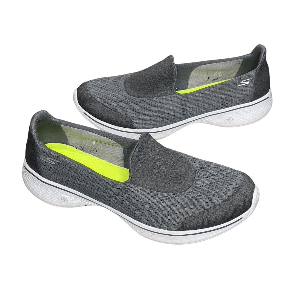 Skechers Goga Max Shoes‎ Womens 13 Charcoal Gray Slip On Walking Comfort Foam